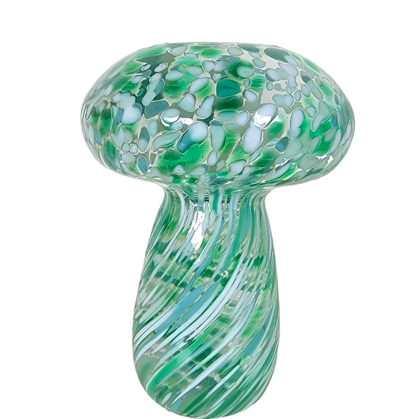 Glass Mushroom Paperweight Alessandro Coppola Italy Hand Blown Art Glass 4.5" H