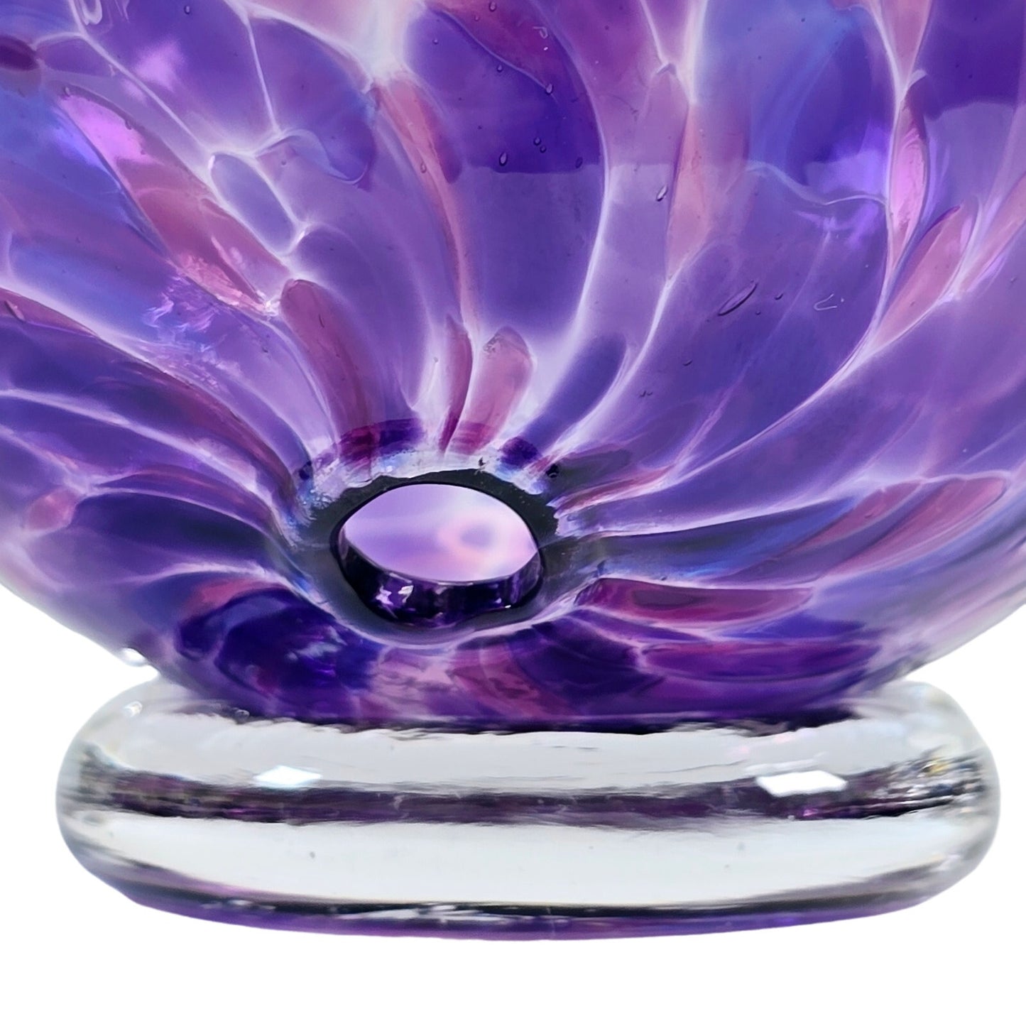 Hand-Blown Glass Wishing Ball, Amethyst Birthstone Ball