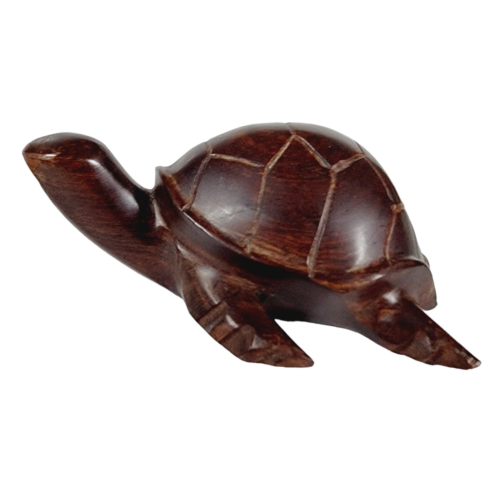 Vintage Hand-Carved Ironwood Sea Turtle Figurine, Wood Turtle Sculptur ...