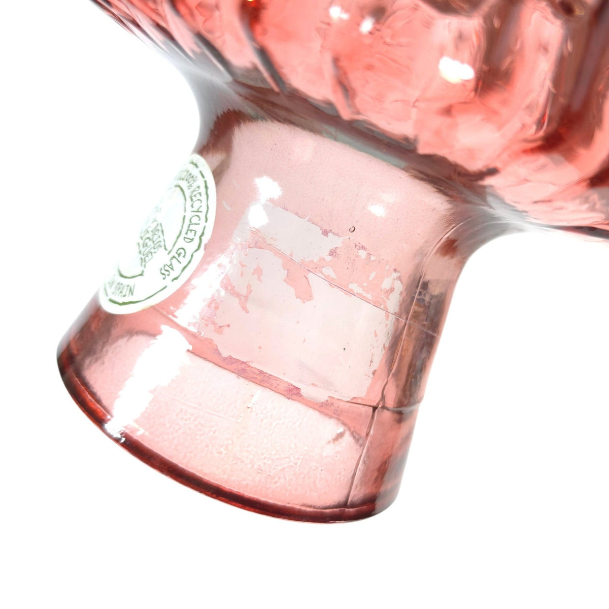 Vidrios San Miguel Pink Recycled Glass Christmas Tree 17 Inch Spain READ