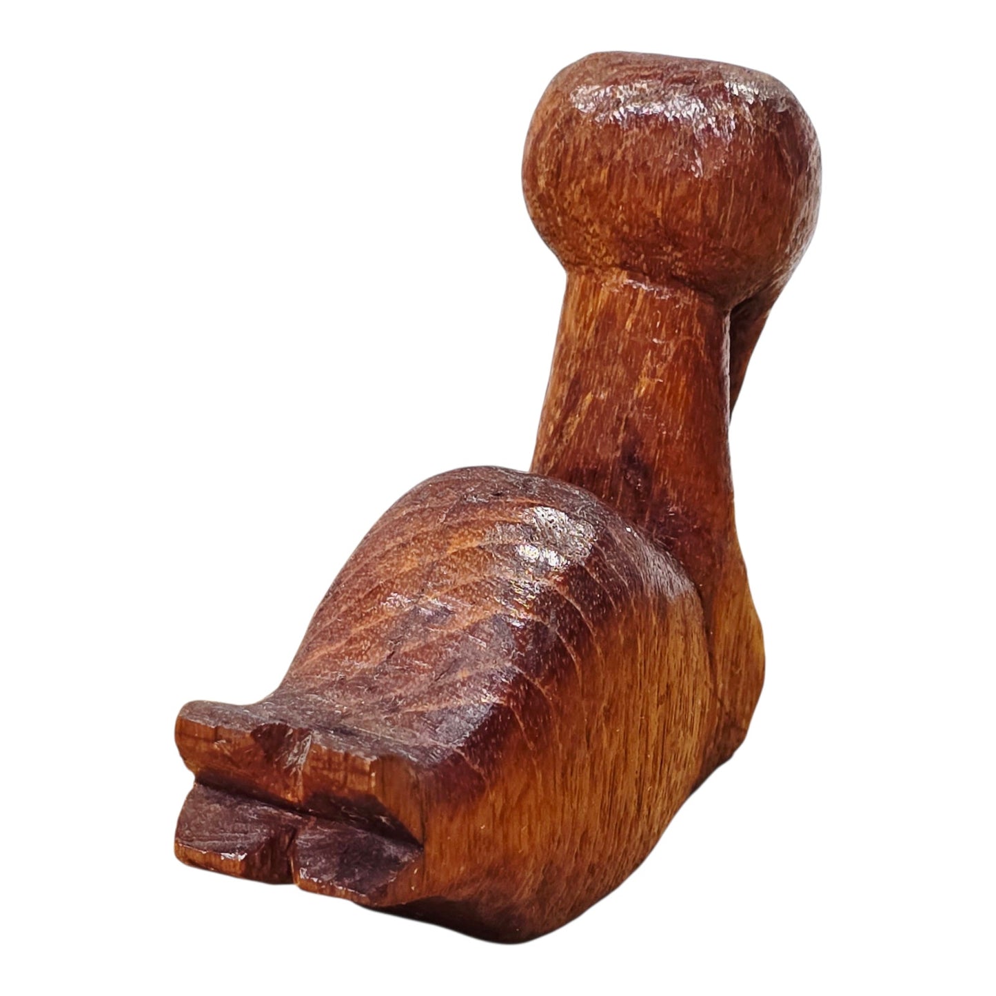 Vintage Hand Carved Wooden Bird Figurine Small 3.5" Folk Art Animal