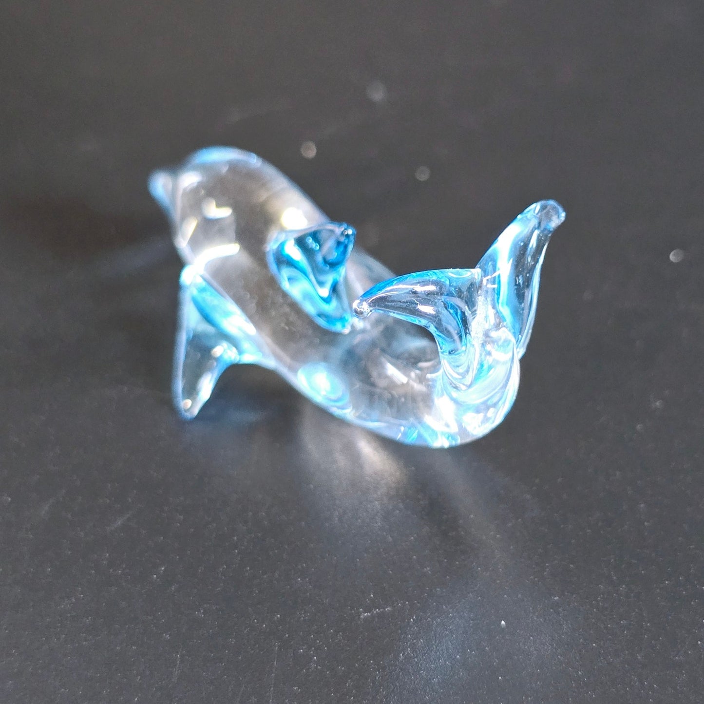 Tiny Hand-Blown Art Glass Dolphin