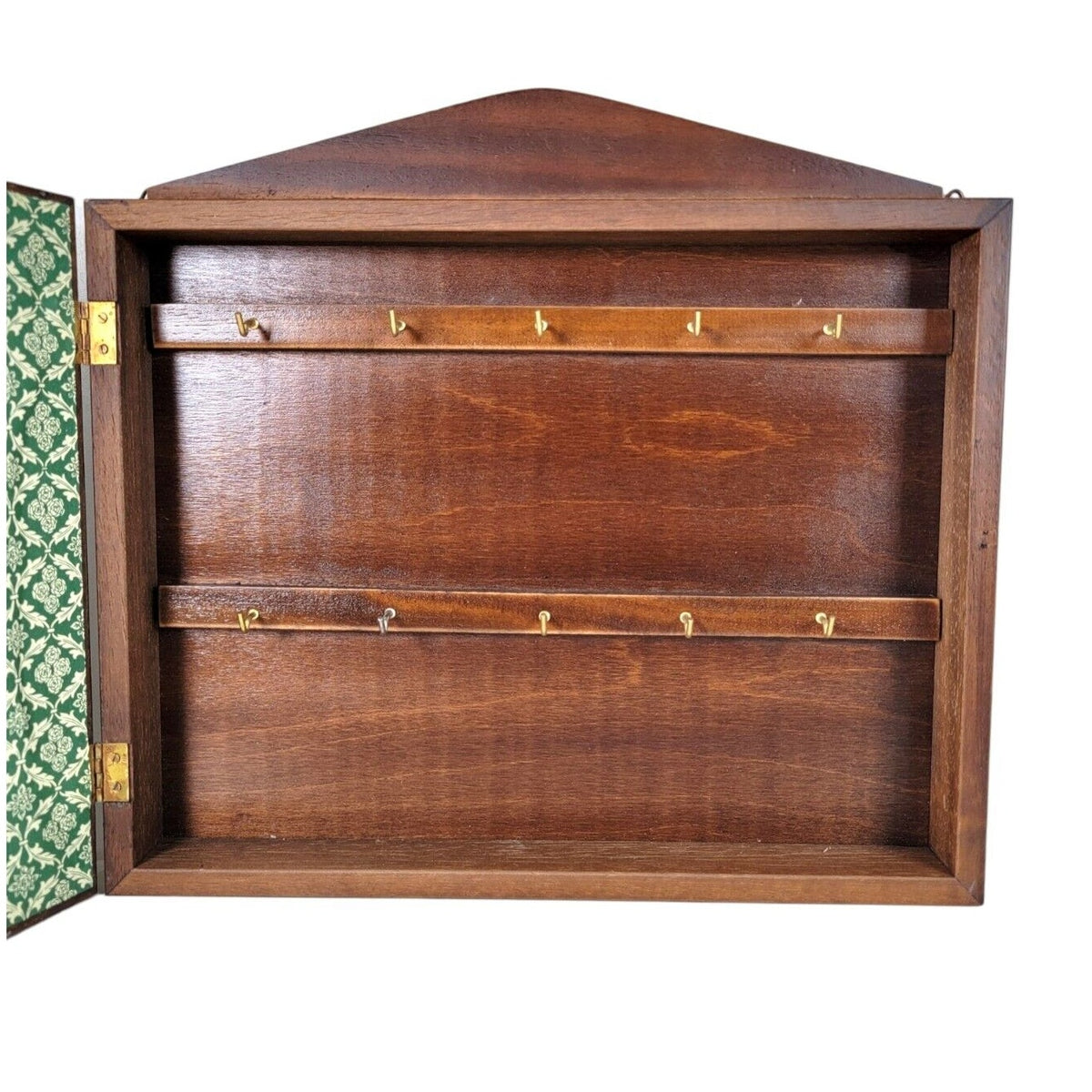 Italian Wood Handcrafted Bimaculated Duck Wall Mount Key Cabinet