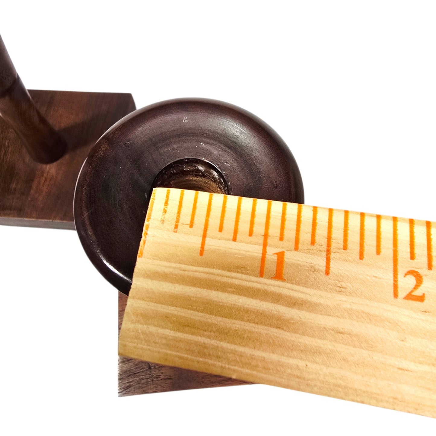 Danish Modern Style Walnut Wood Candlestick Holders - Hand Turned Pedestal Pair