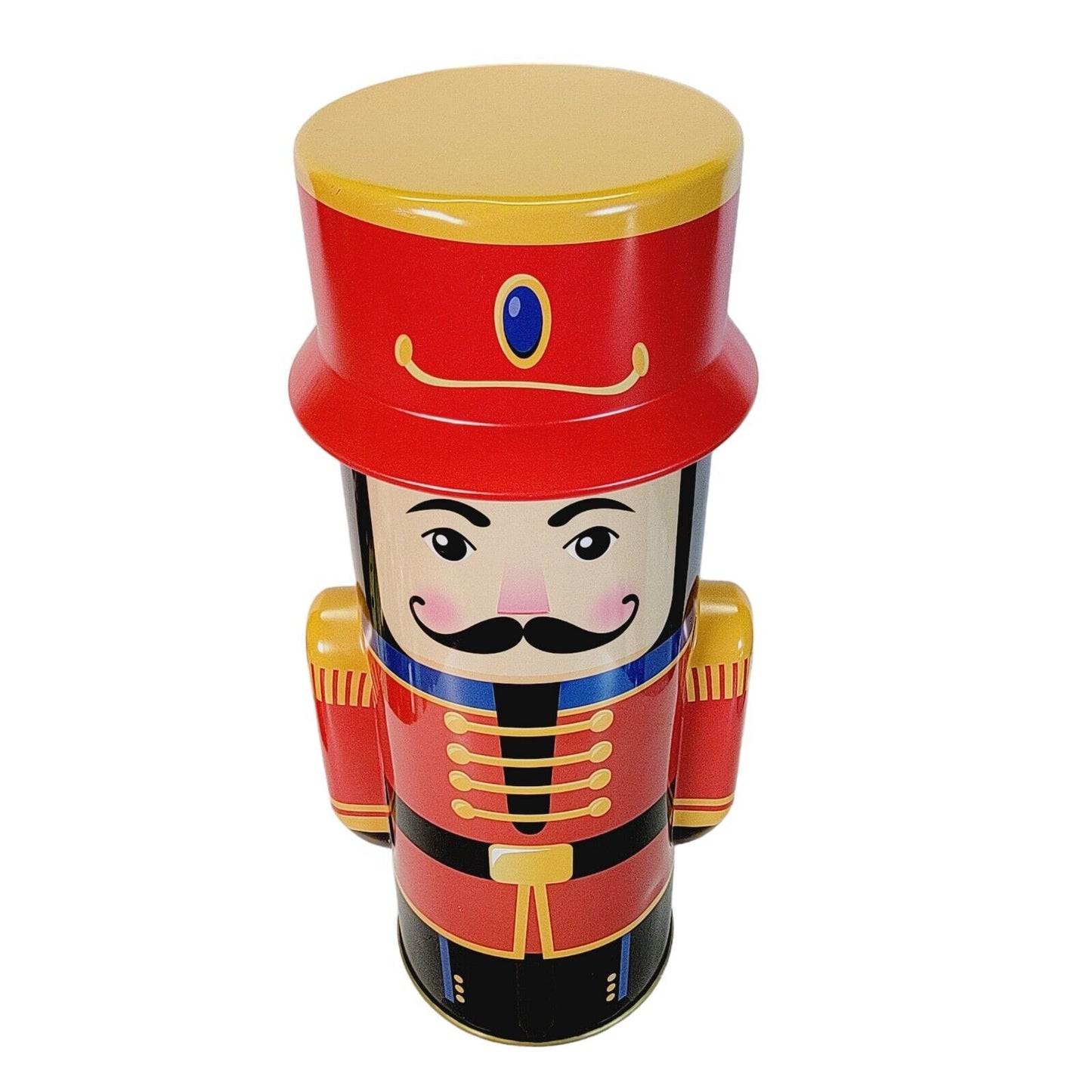 Christmas Holiday Nutcracker Tin, Toy Soldier (Empty) Tin, 9.5" H