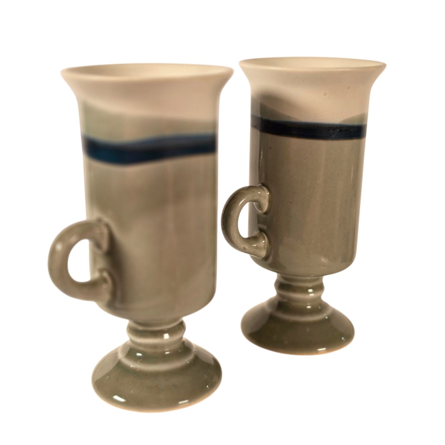 Vintage Otagiri Irish Coffee Mugs Coastal Nautical Shell Scallop Sand Dollar
