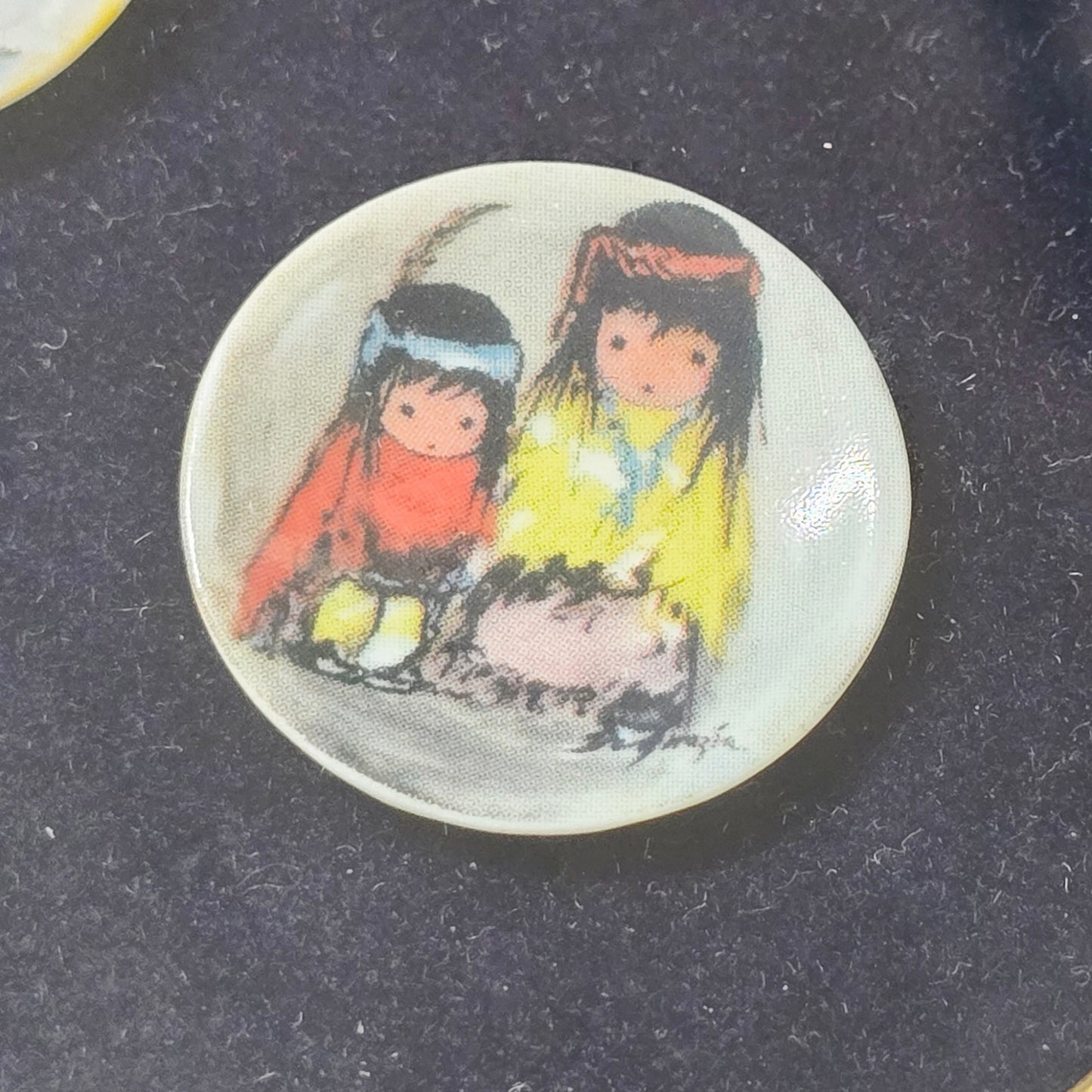 Framed DeGrazia Miniature Plates - Set of 8 Signed & Numbered Porcelain