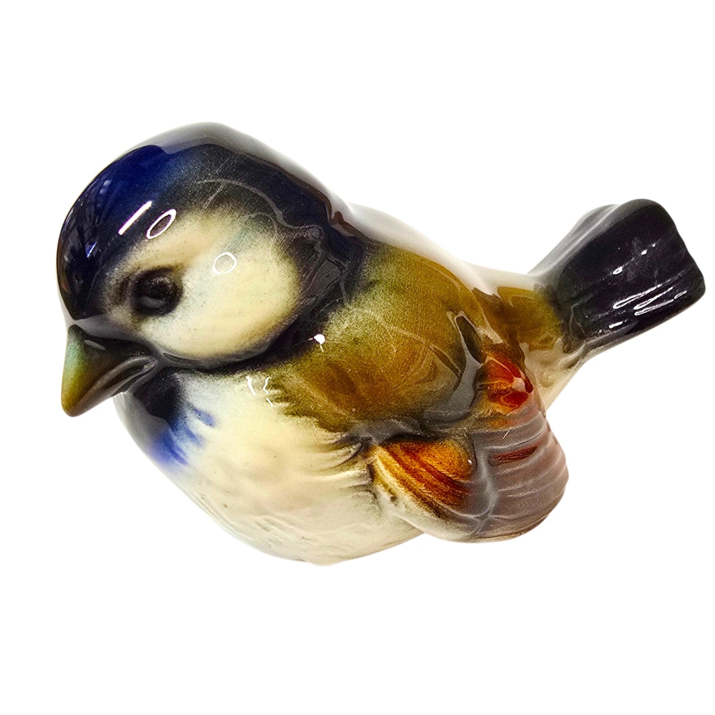 Goebel West Germany CV 74 Blue Headed Sparrow Bird Figurine Porcelain CV74