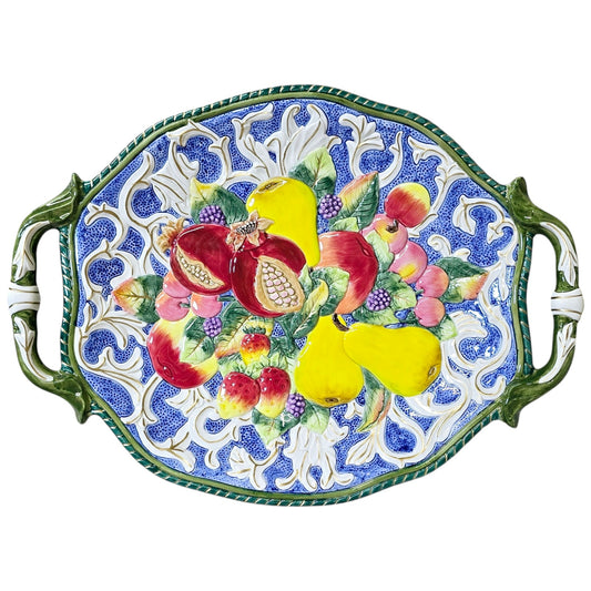 Fitz and Floyd Serving Tray Platter Wall Hanging Fruit Decor