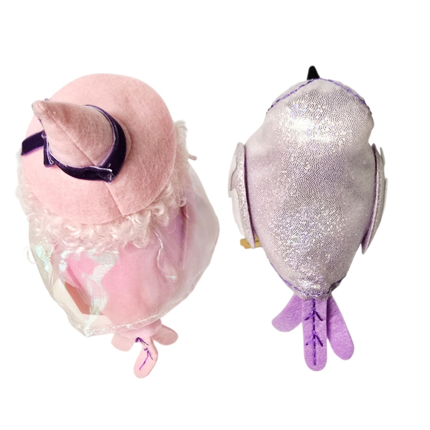 Target 2025 "Glitzy" & "Bonita" Halloween Birds | Wicked Glinda Style Good Witch & Skeleton Pair