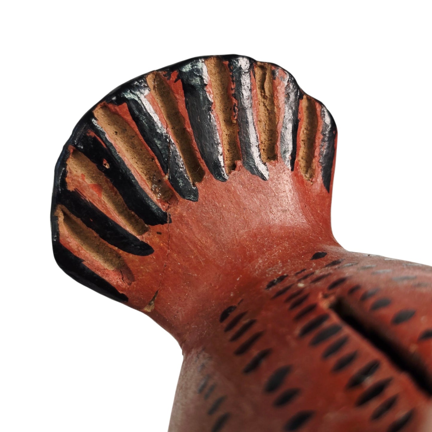 Tonala Pottery Penny Bird Mexican Folk Art Ceramic Coin Bank