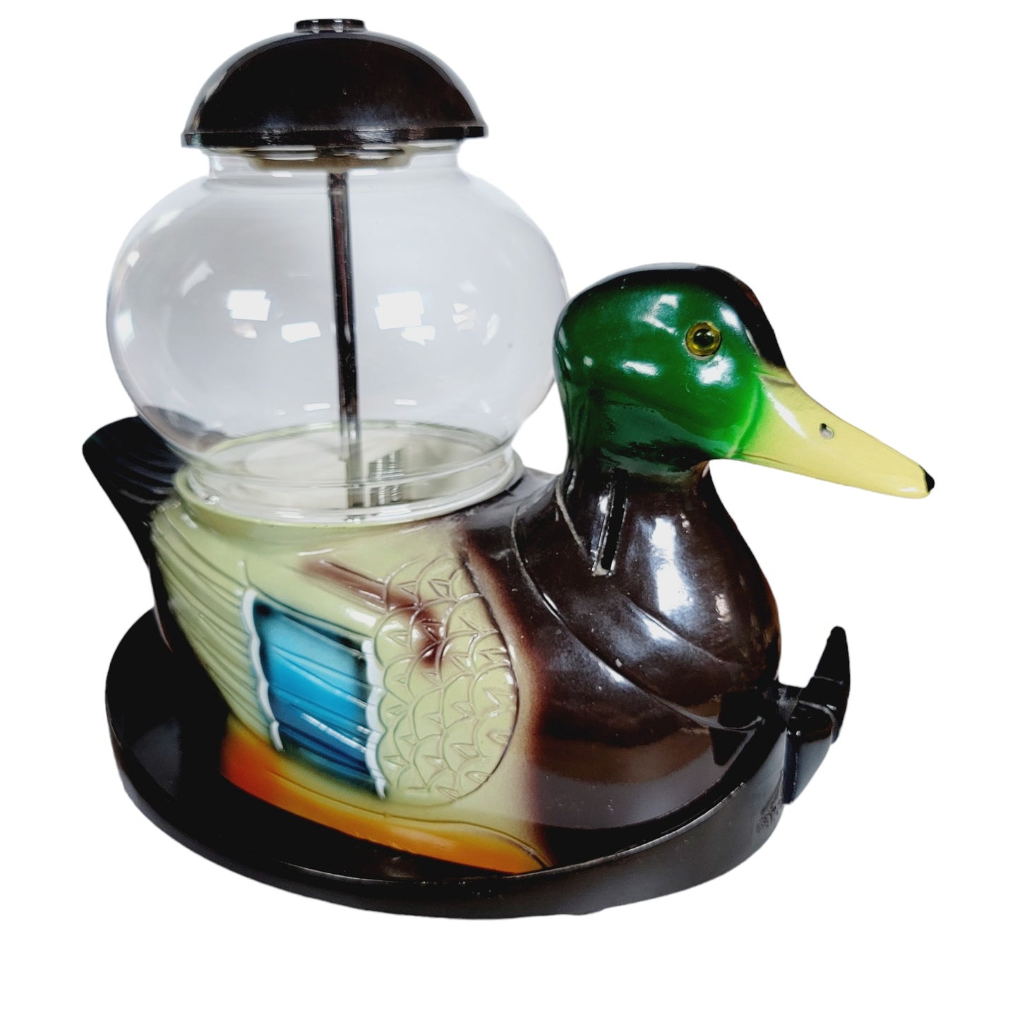 Vintage Carousel Industries Mallard Duck Gumball Coin Machine Glass Globe