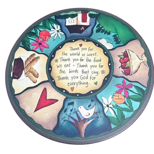 18" Lazy Susan: Thankful Prayer Harvest Table, Sweet Table Talk By Demaco 2015