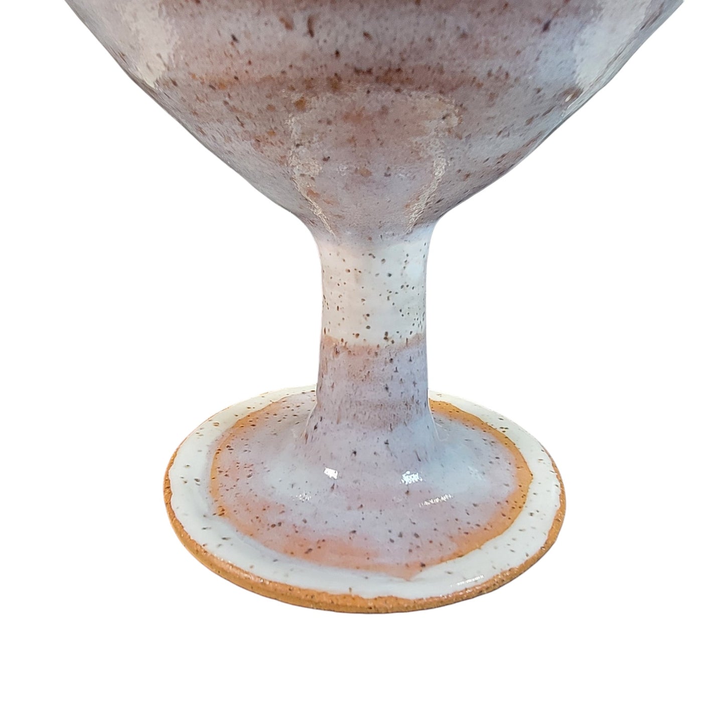 Art Pottery Pedestal Trinket Dish, Signed Art Pottery Goblet, Succulent Pottery Martini