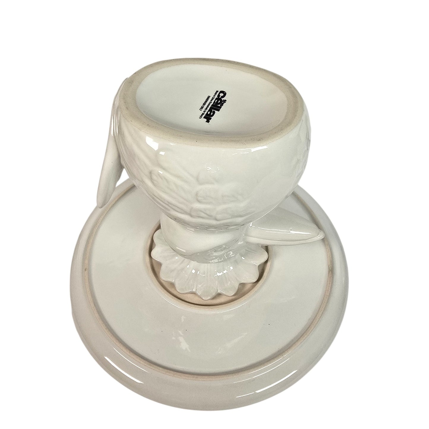 The Cellar Macy's Whimsical White Figural Toucan Ceramic Cake Stand 10.25"
