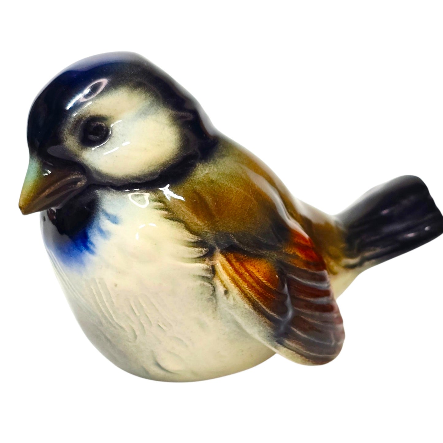 Goebel West Germany CV 74 Blue Headed Sparrow Bird Figurine Porcelain CV74