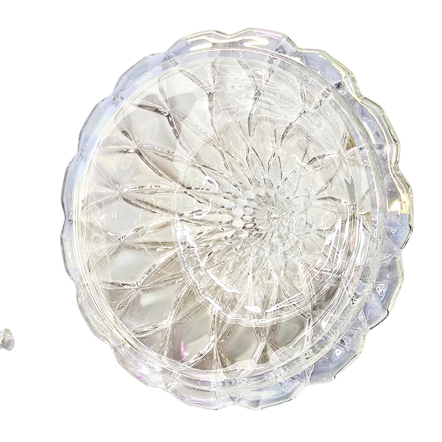 Godinger Hershey's Kisses Iridescent Crystal Candy Dish  5"Opal Diamond Cut Jar