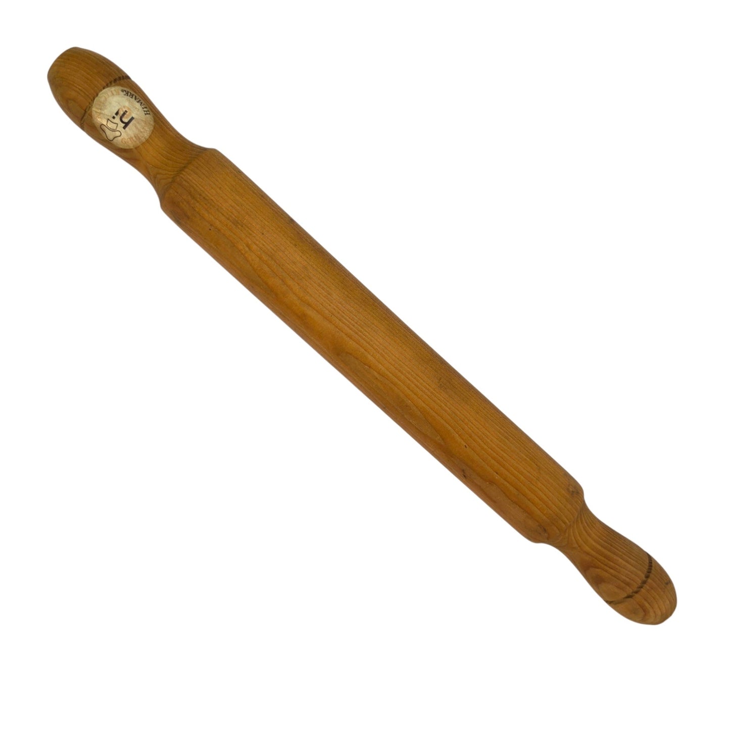 Vintage HiMark French-Style Wooden Rolling Pin Turned Wood Tapered Solid Dowel