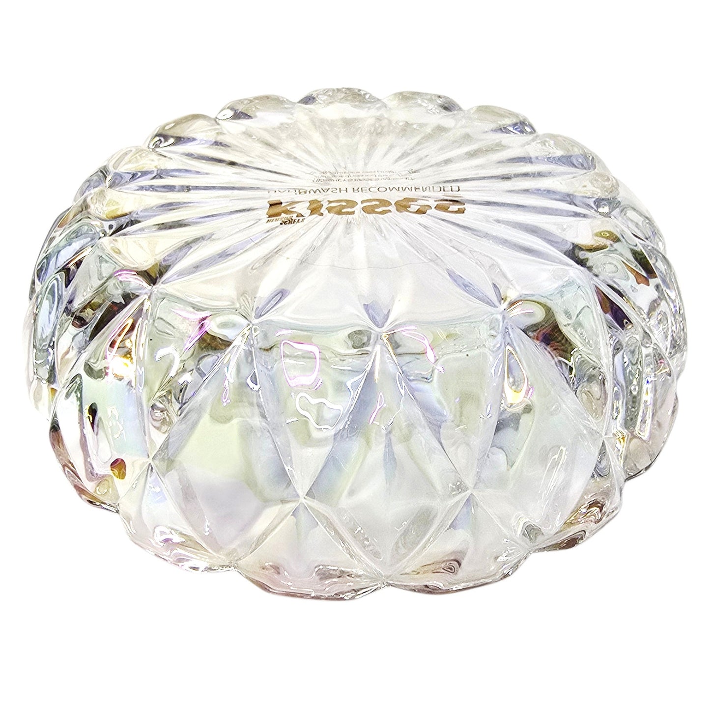 Godinger Hershey's Kisses Iridescent Crystal Candy Dish  5"Opal Diamond Cut Jar