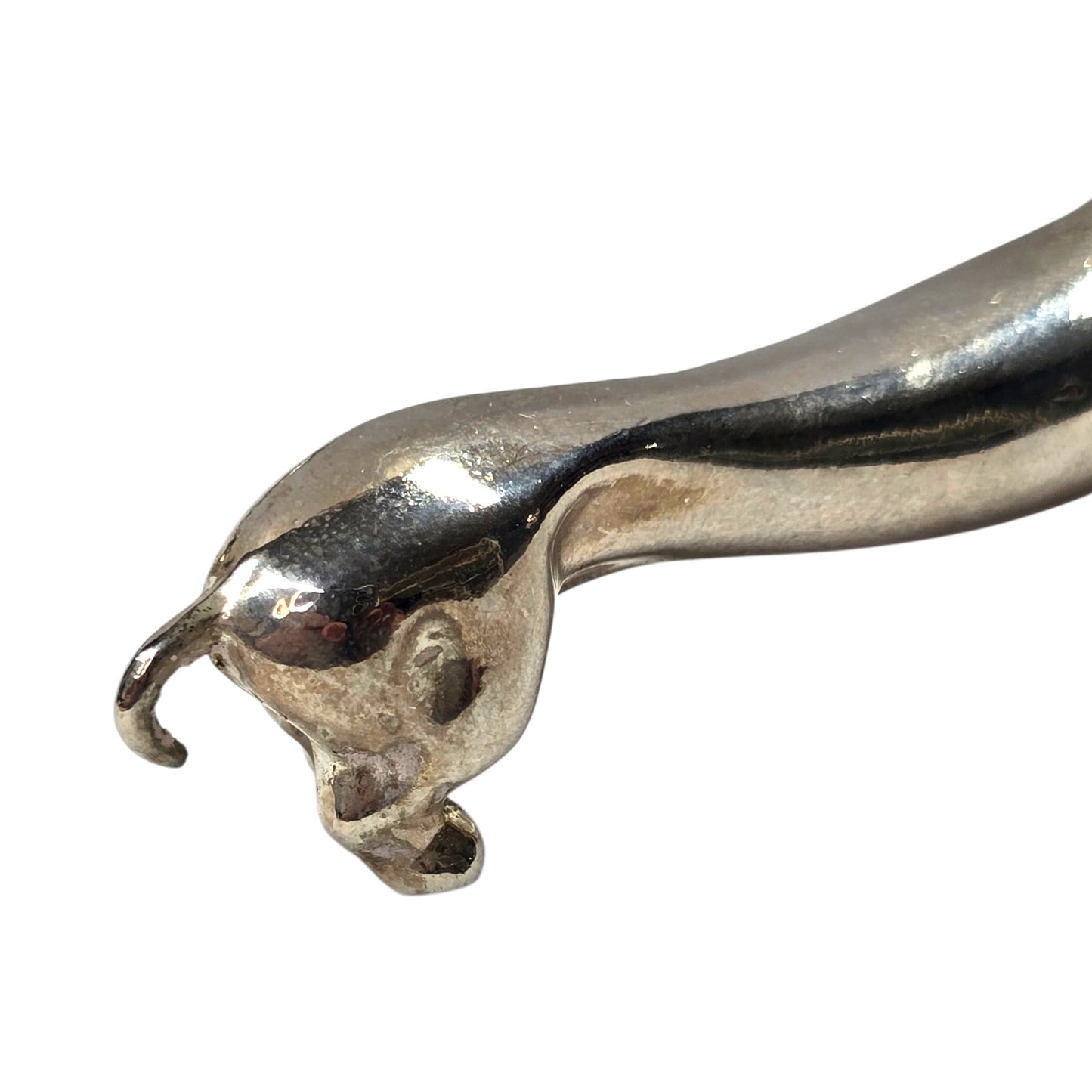 Vintage Dachshund Knife Rests Set of 5 Silver Tone Metal Mid Century Tableware