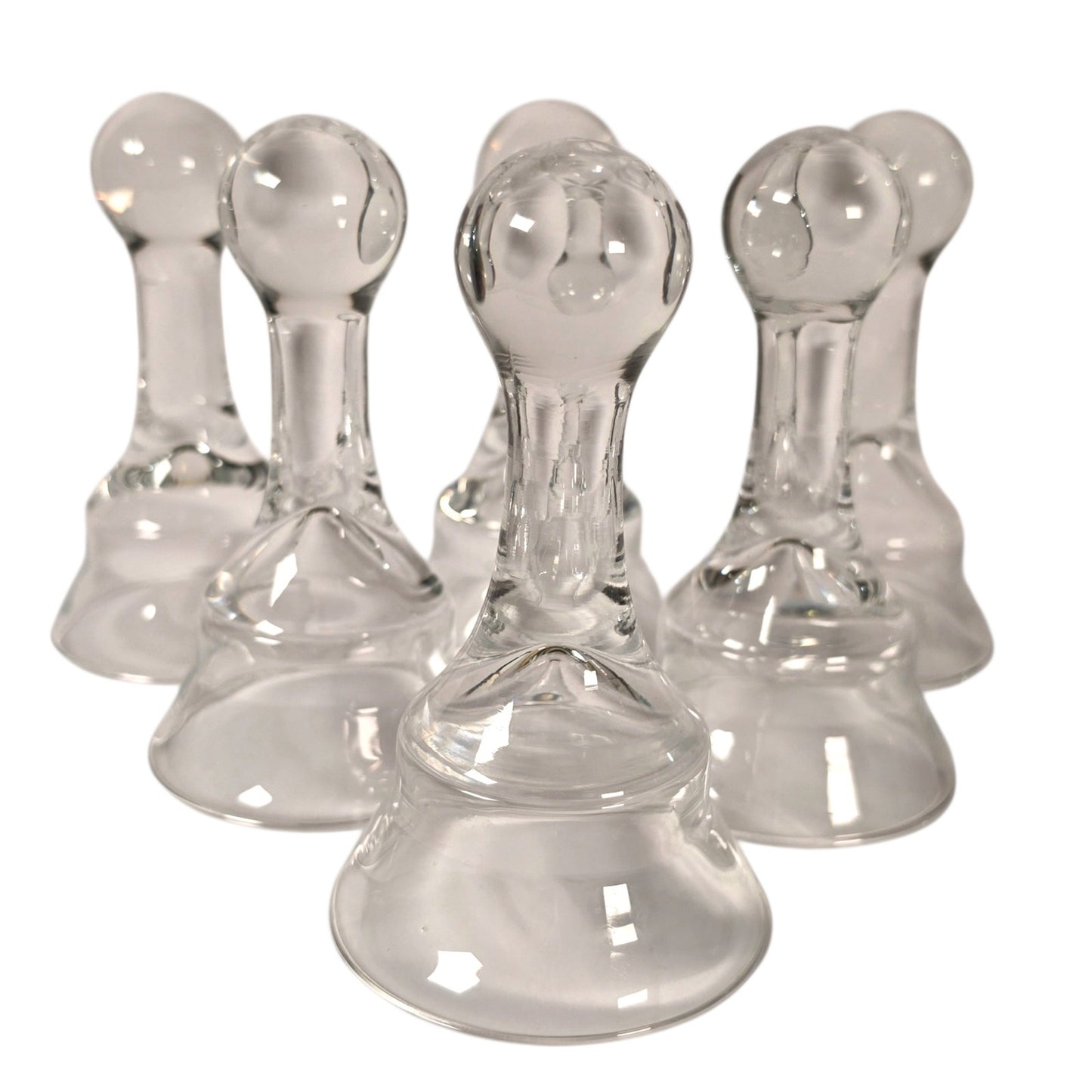 Vintage Glass Stirrup Glasses Stirrup Cups Set of 6 Equestrian Barware