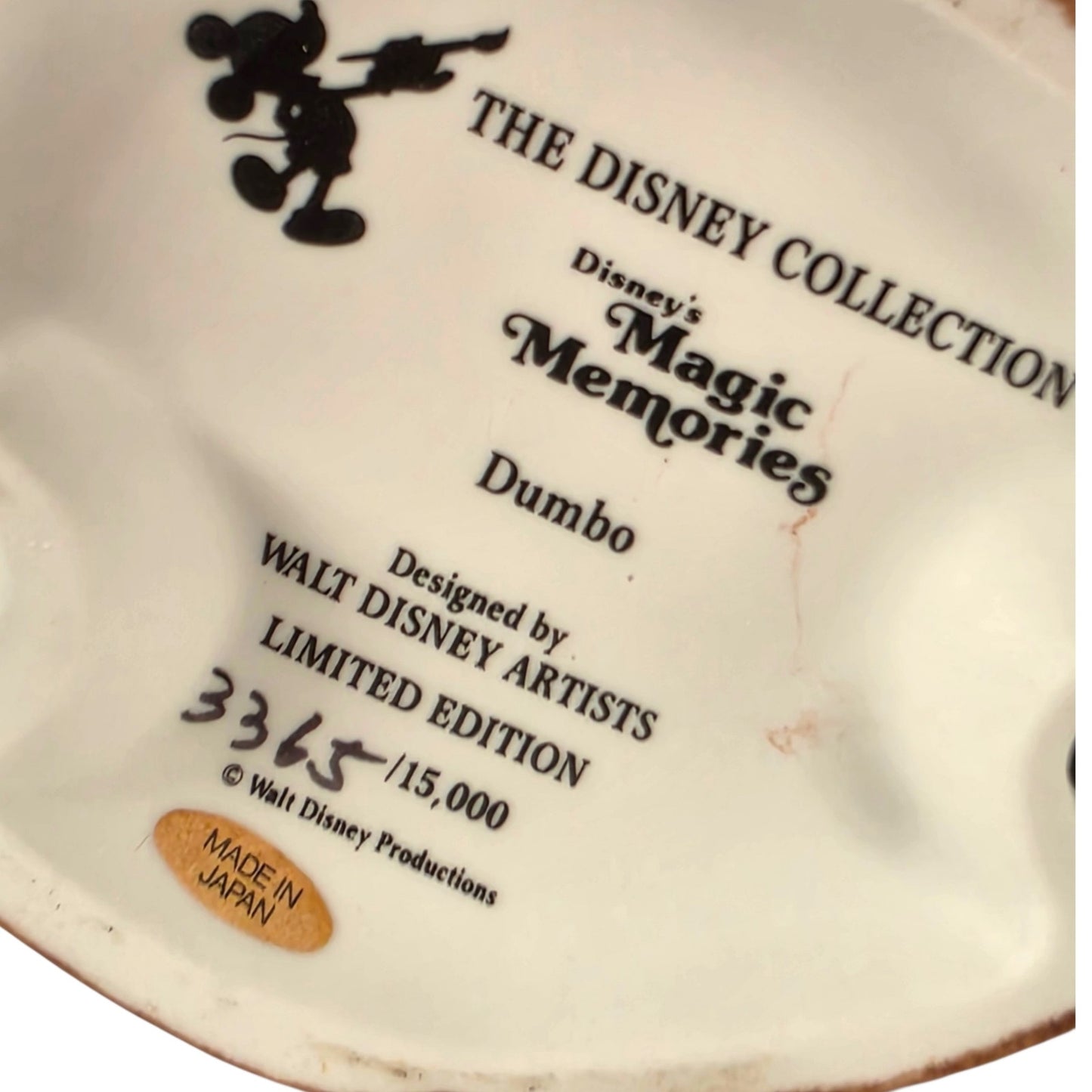 Vintage Disney Magic Memories Dumbo Figurine Limited Edition Walt Disney Artists