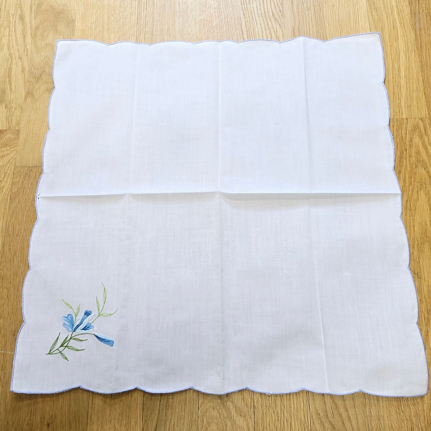 Set of 7 16" x 16" Vintage Floral Embroidered Napkins