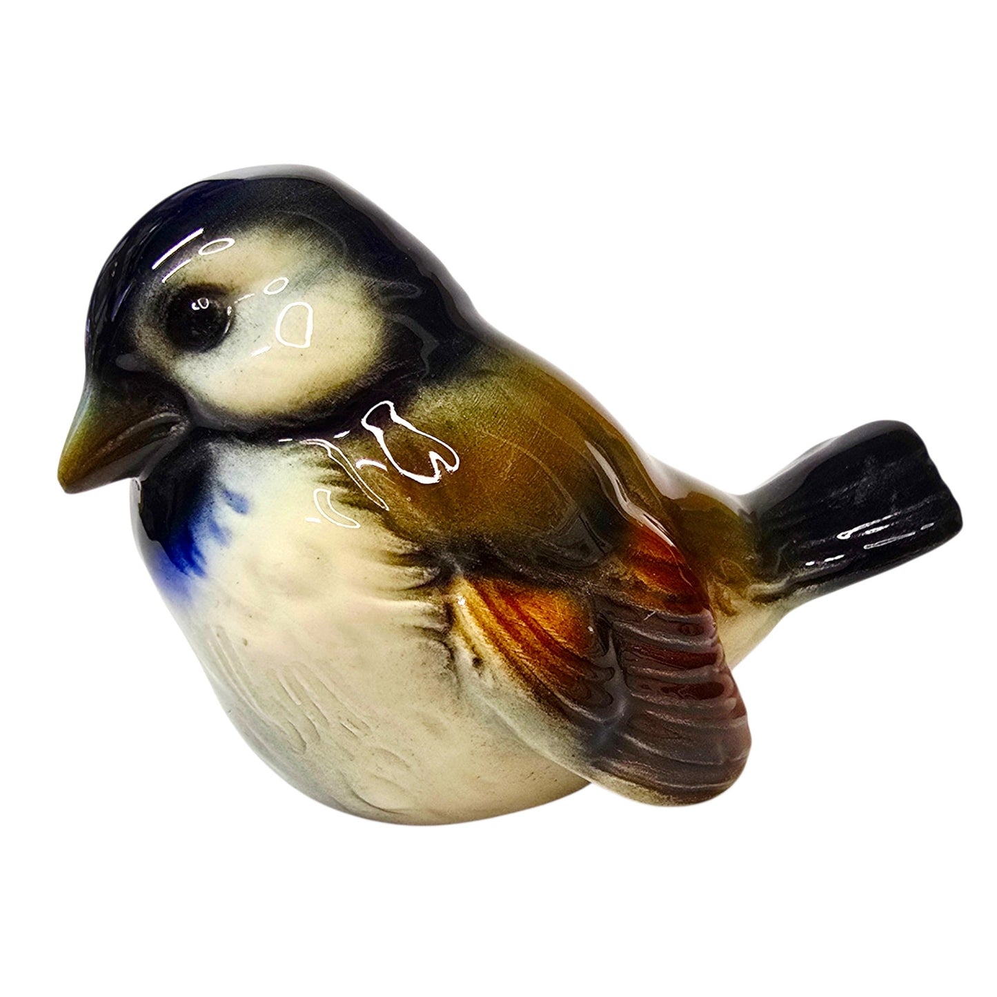 Goebel West Germany CV 74 Blue Headed Sparrow Bird Figurine Porcelain CV74