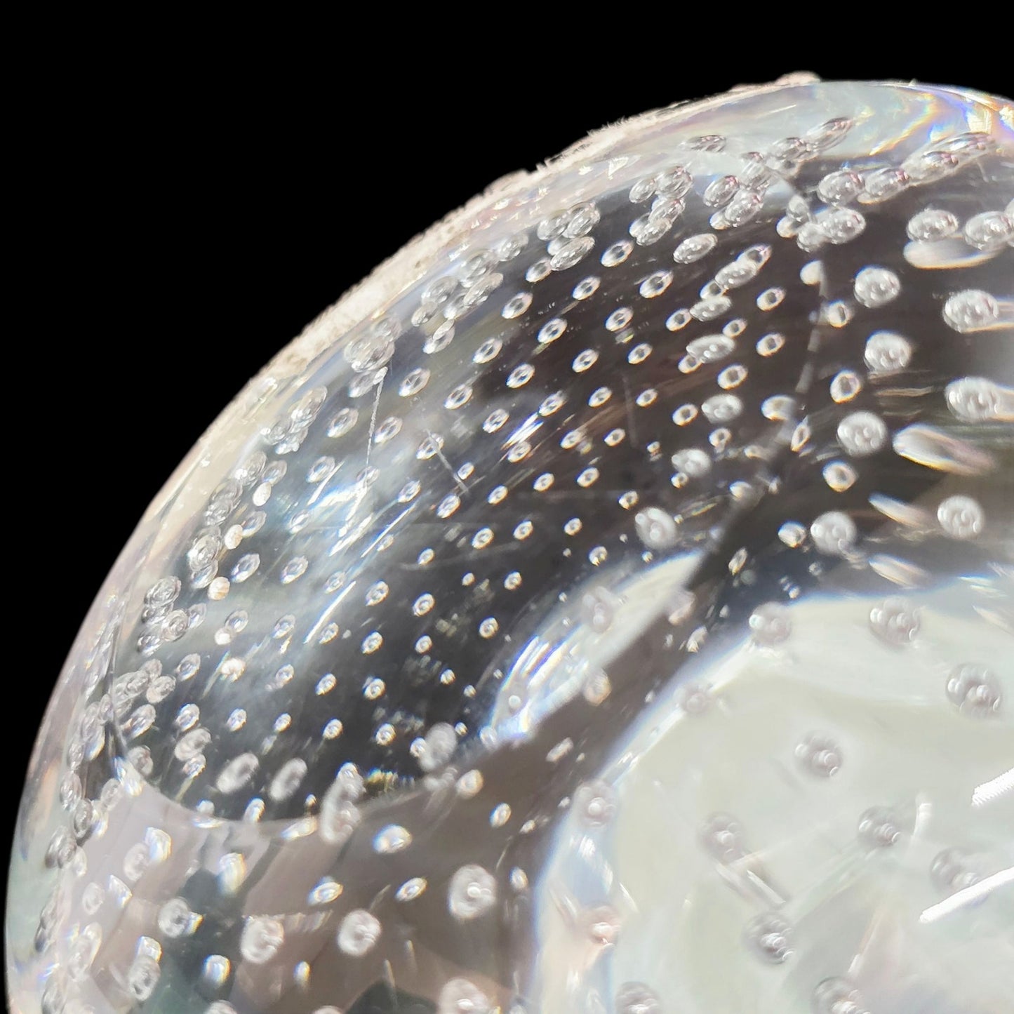 Mikasa Glass Apple Paperweight "Fruits of Life" Bullicante Control Bubbles
