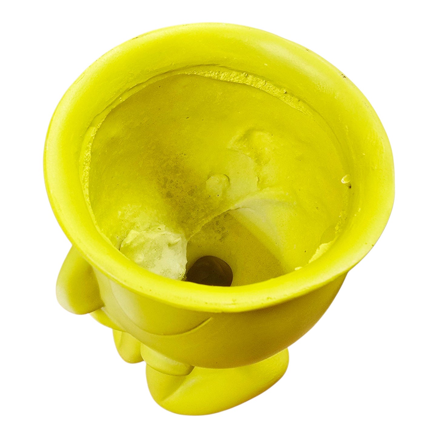 Quirky Yellow Ceramic Face Vase, Fun Home & Desk Decor, Succulent Pot Flower Pot