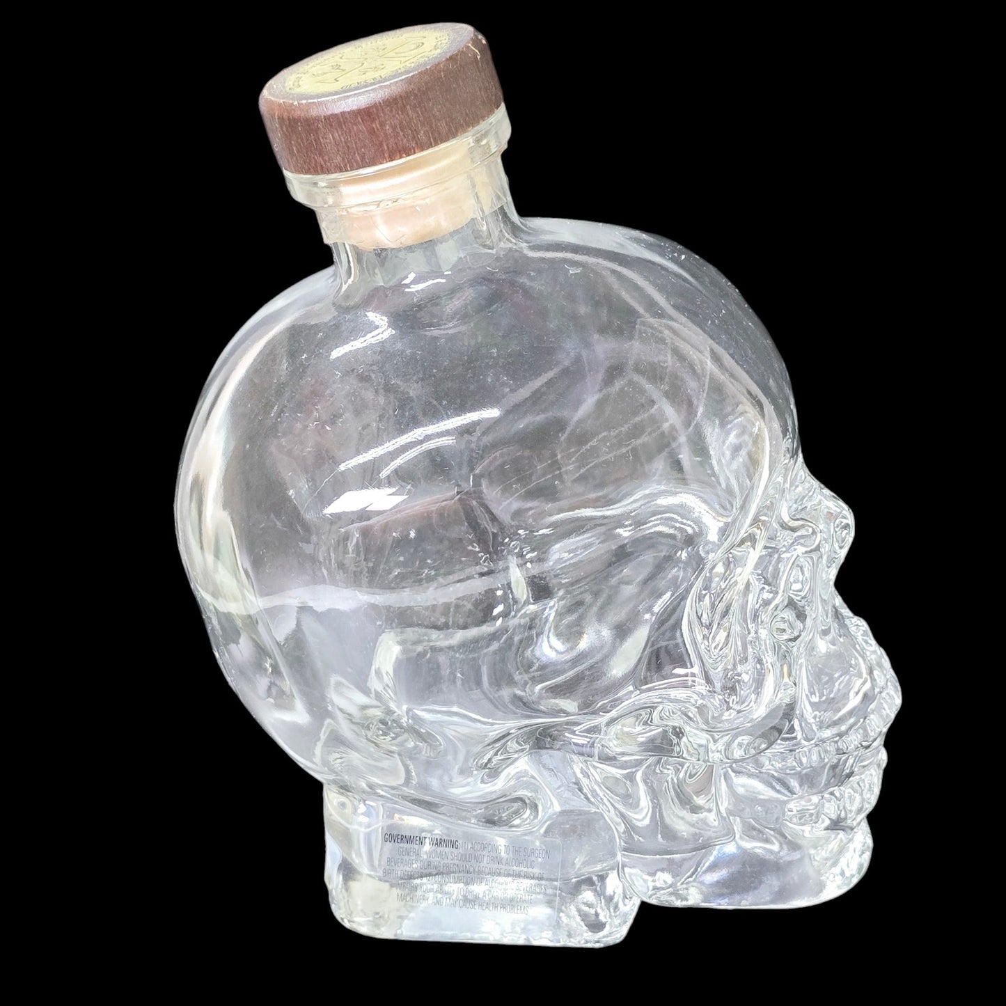 Smaller Crystal Head Vodka Skull Bottle (Empty) 750 ml w/Original Stopper 7" - Angelee