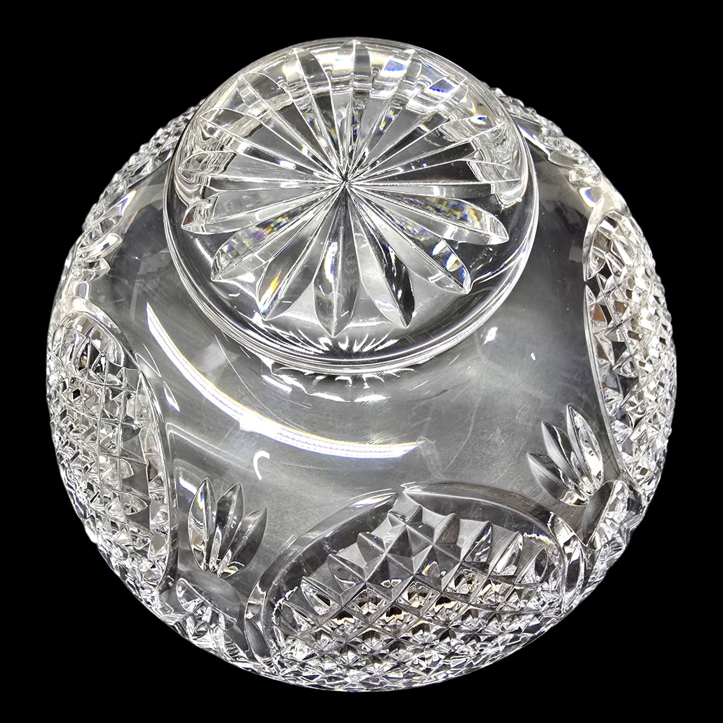 Waterford Crystal Wedding Hierloom Crystal Heart Pattern Footed Bowl, 8" D