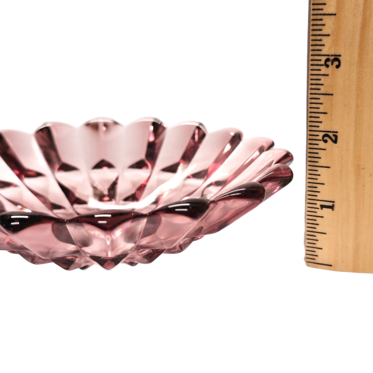 Vintage Amethyst Purple Glass Trinket Dish