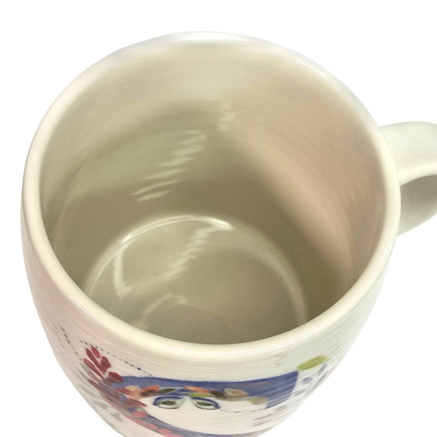 Anthropologie Petal Palette Monogram Mug Letter S Floral Starla M. Halfmann