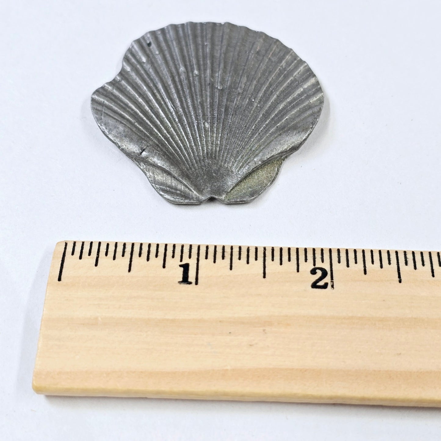 Set of 3 Pewter Metal Shells