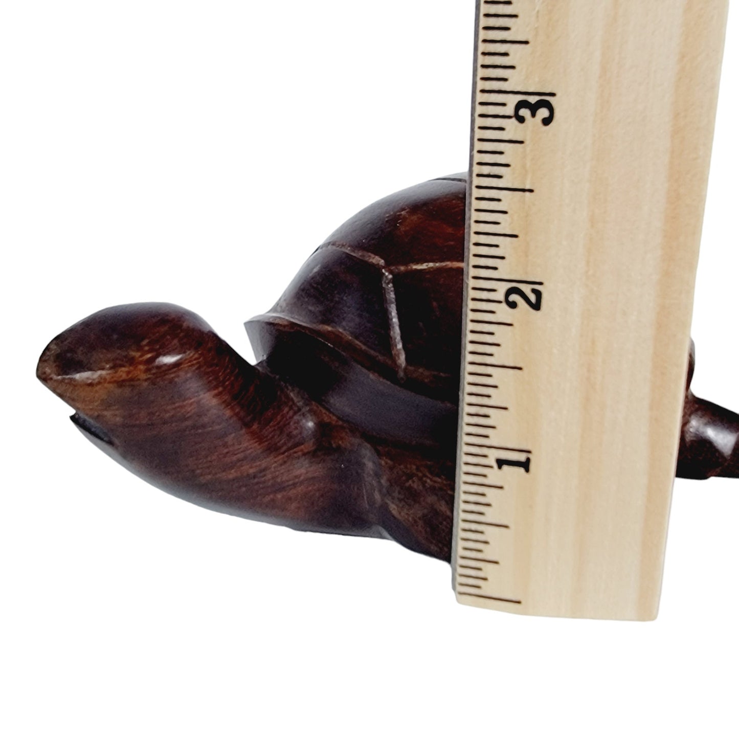 Vintage Hand-Carved Ironwood Sea Turtle Figurine, Wood Turtle Sculpture