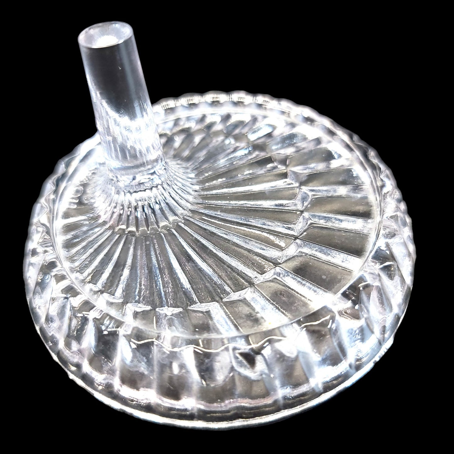 Vintage 1980 Avon Fostoria Clear Glass Ring Holder, Vintage Clear Cut Glass Ring Holder, Vintage Ring Dish