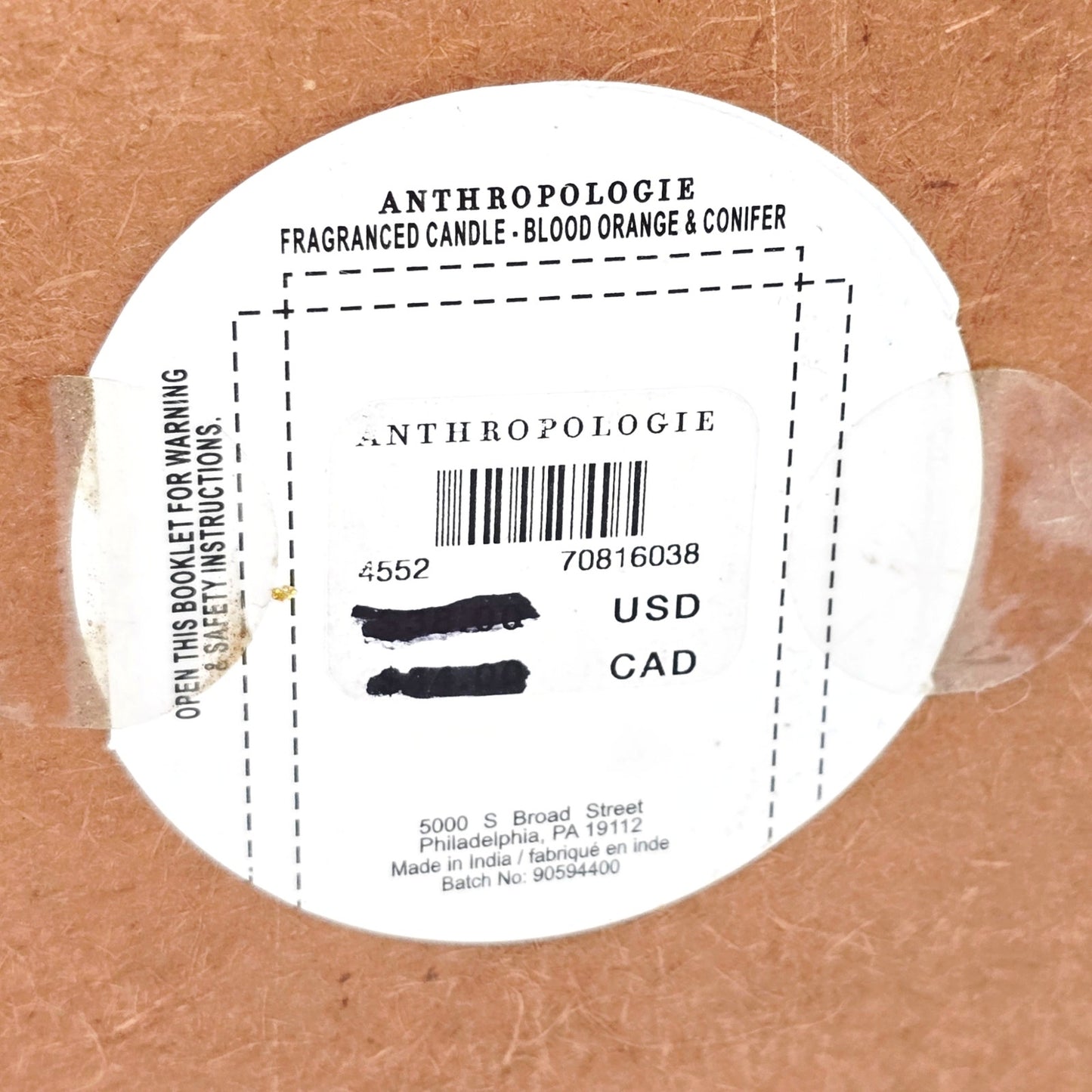 Anthropologie Wooden Humble Home Small Season Decor Candle Holder RARE No candle