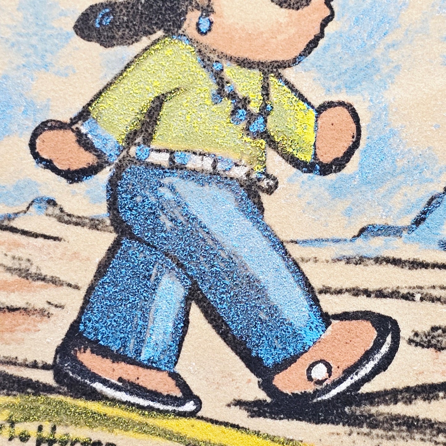 Gerda Christoffersen Signed Tewa Silk Screen Print Native American Child Papoose