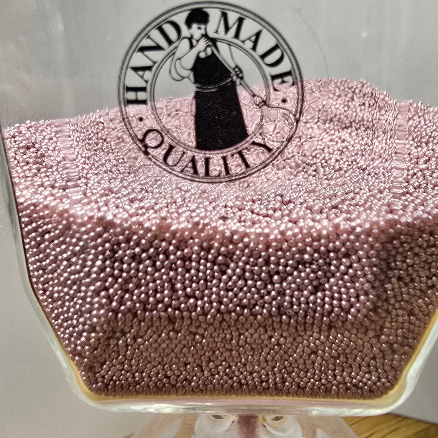 Ikea Hexagon Pink Sand Timer Microbeads Minimalist Decor Trendy Home Accent