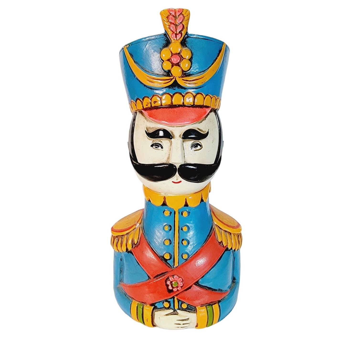 Vintage Nutcracker Bust Coin Bank Sergeant Pepper, General UCTCI Japan 8.25"