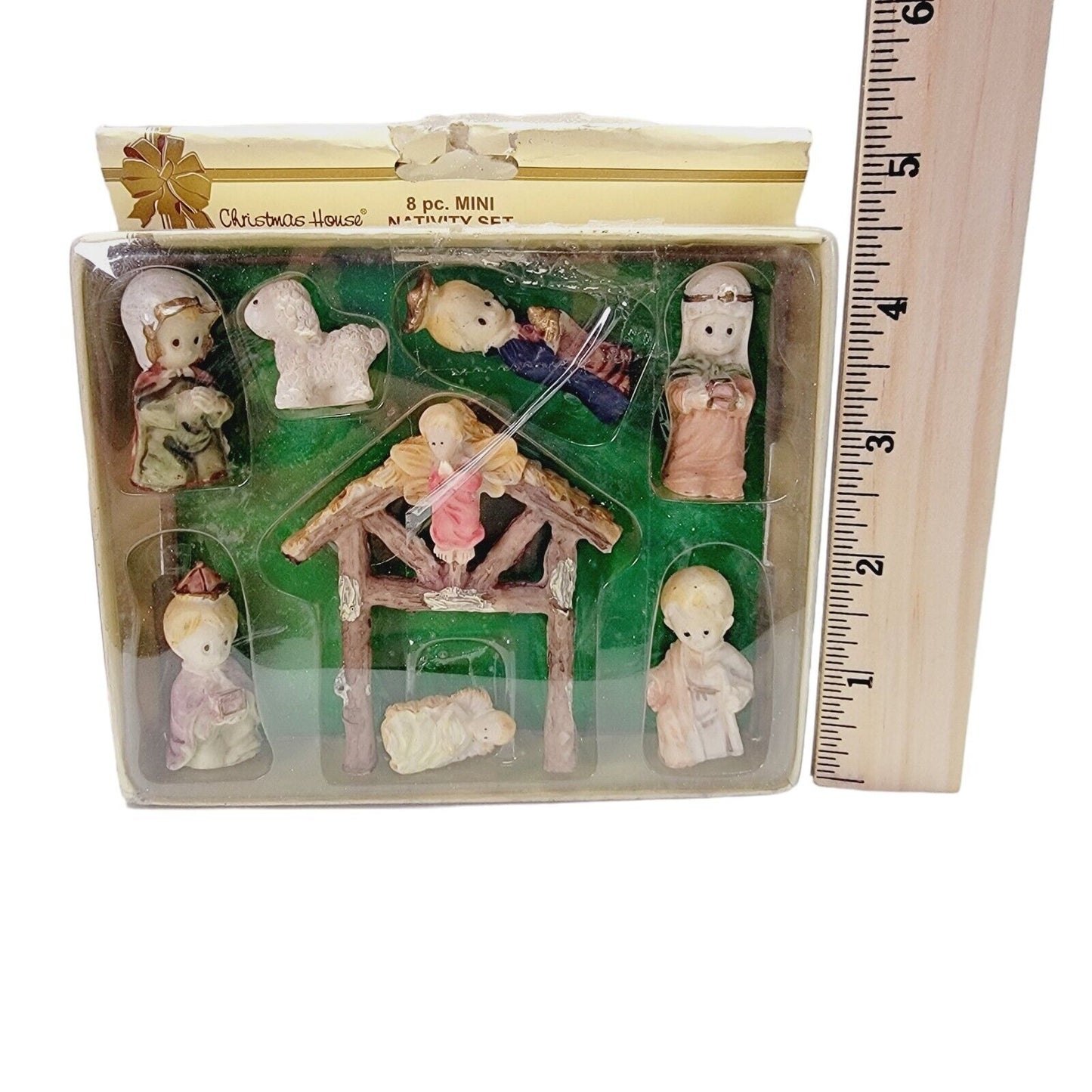 VTG Mini 8 Piece Ceramic Christmas Nativity Set by Greenbrier International