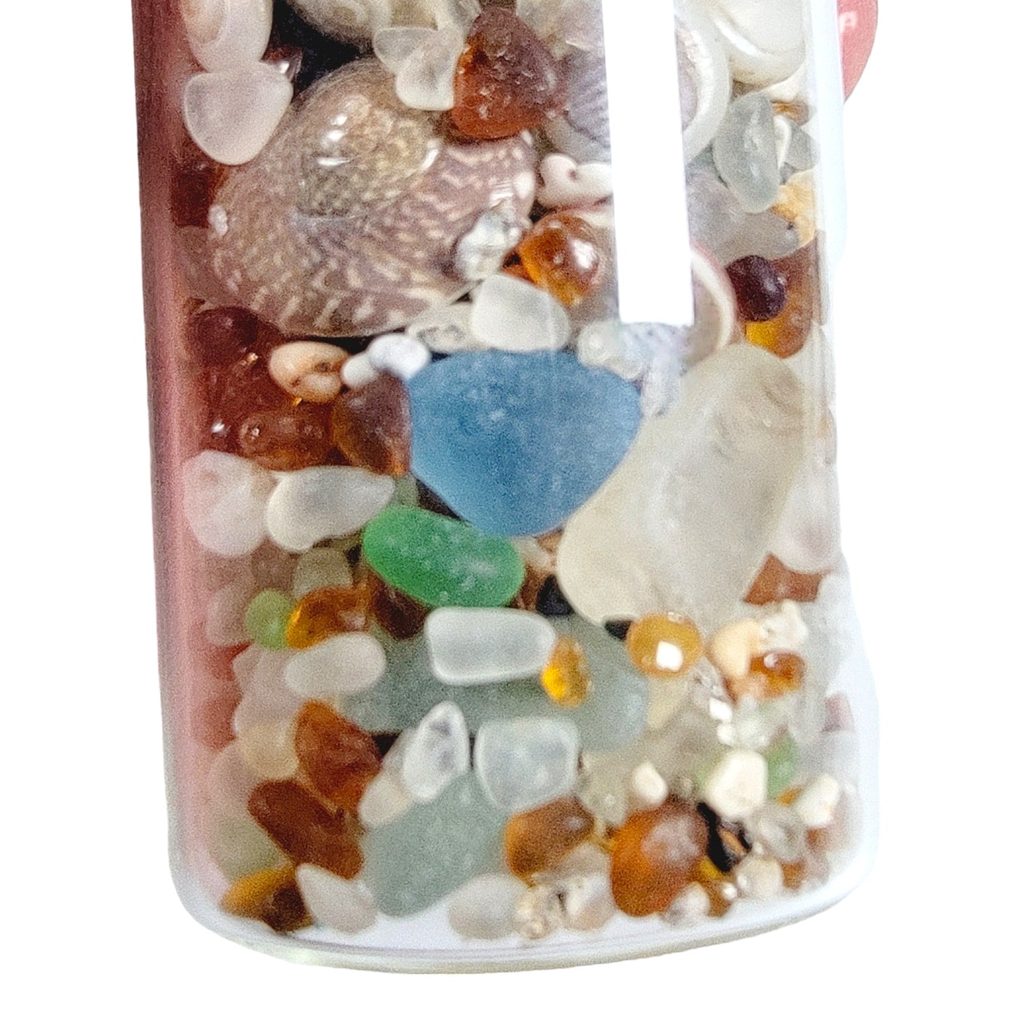 Tiny Shells and Sea Glass in Tiny Jar, Made in California