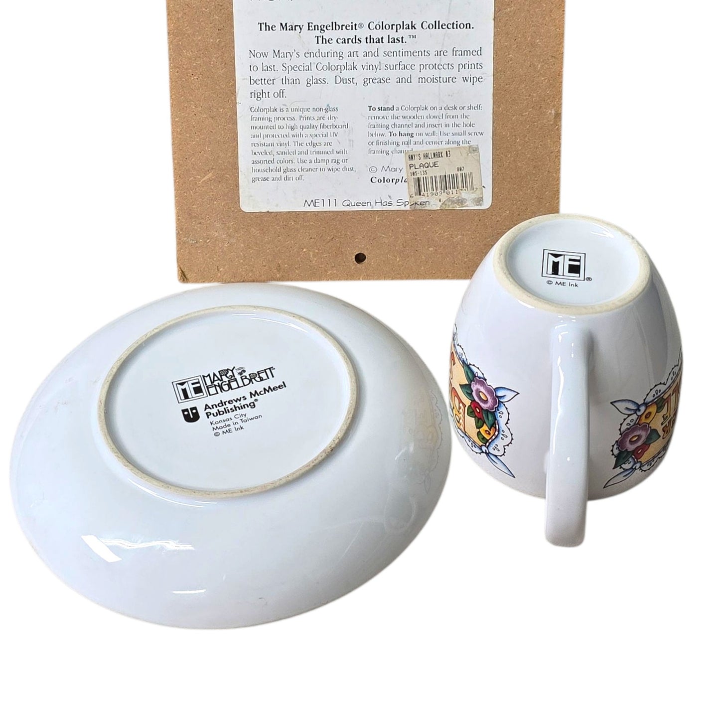 Mary Engelbreit “Be It Ever So Humble” Cup & Saucer and Wall Art