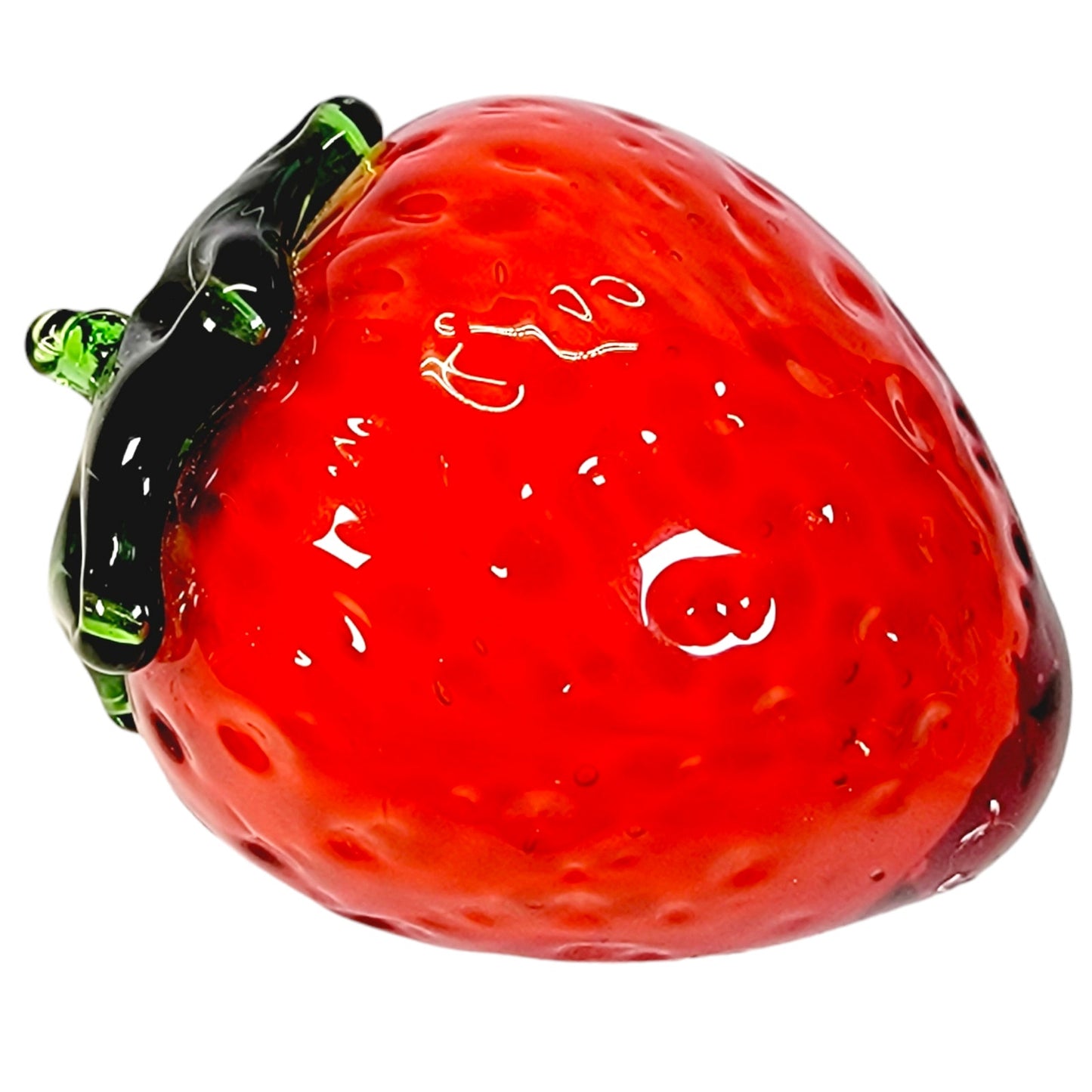 Hand Blown Art Glass Strawberry