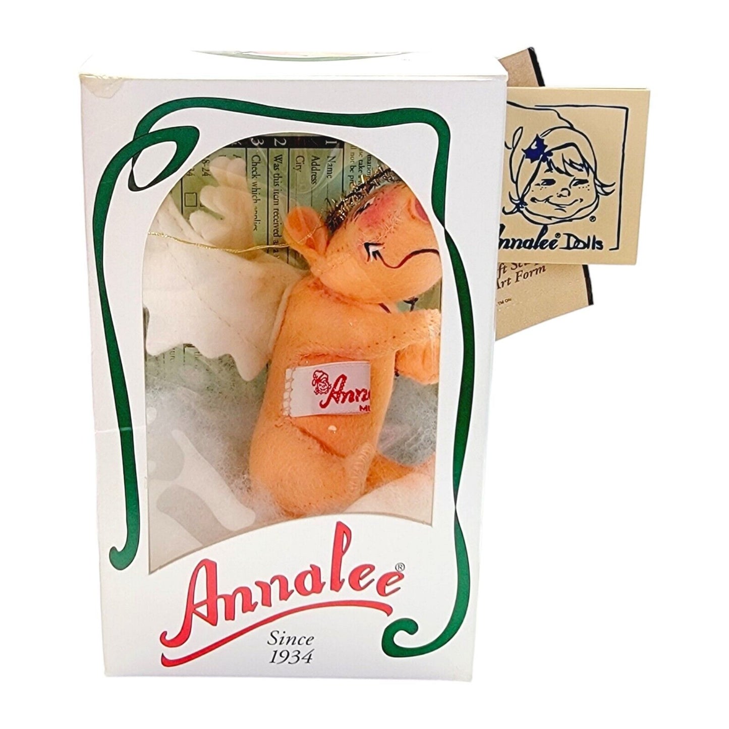 NEW in BOX Annalee Vintage 4” When Pigs Fly Angel Pig Ornament Doll 1997 #784197