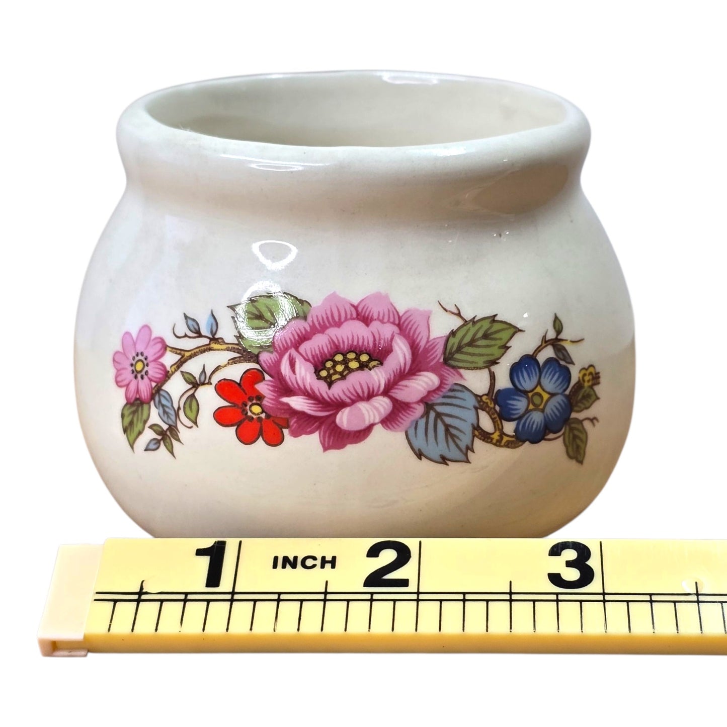 Vintage Sirius Enterprises 1985 Collector Pottery Small Bowl With Flowers