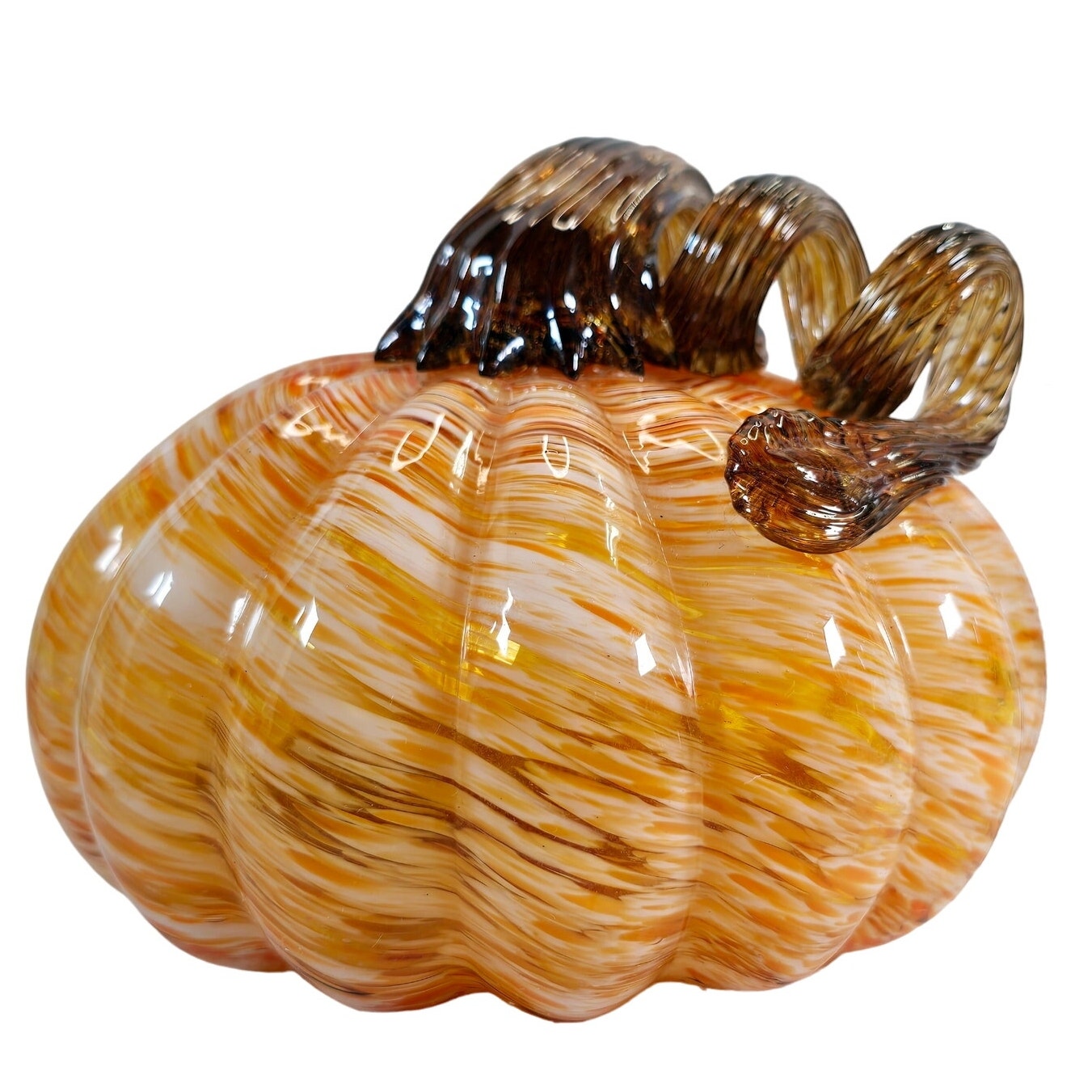 Home Martha Stewart Soft Green Hand Blown Glass Pumpkin