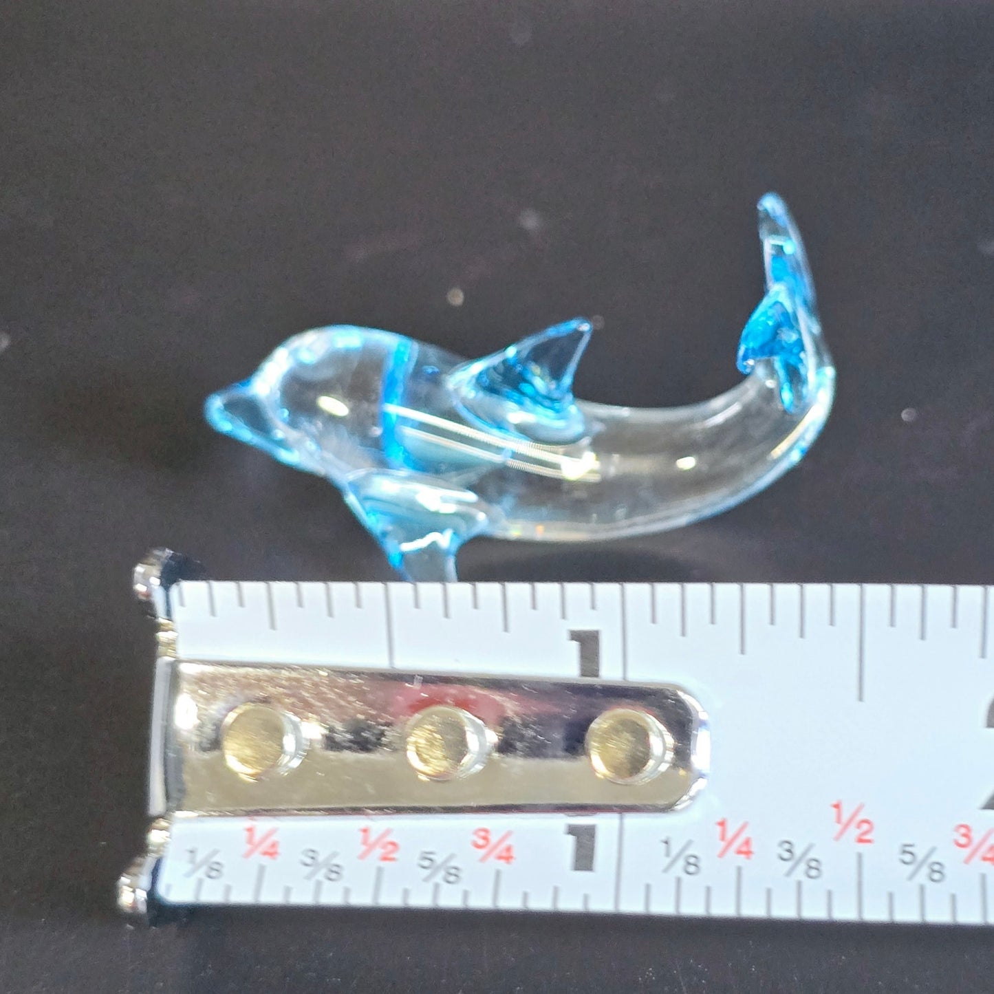 Tiny Hand-Blown Art Glass Dolphin