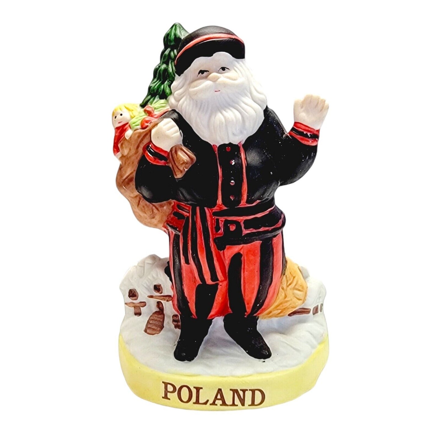 Santas of The Nations Figurine, POLAND The Star Man Hand Painted Porcelain 1991